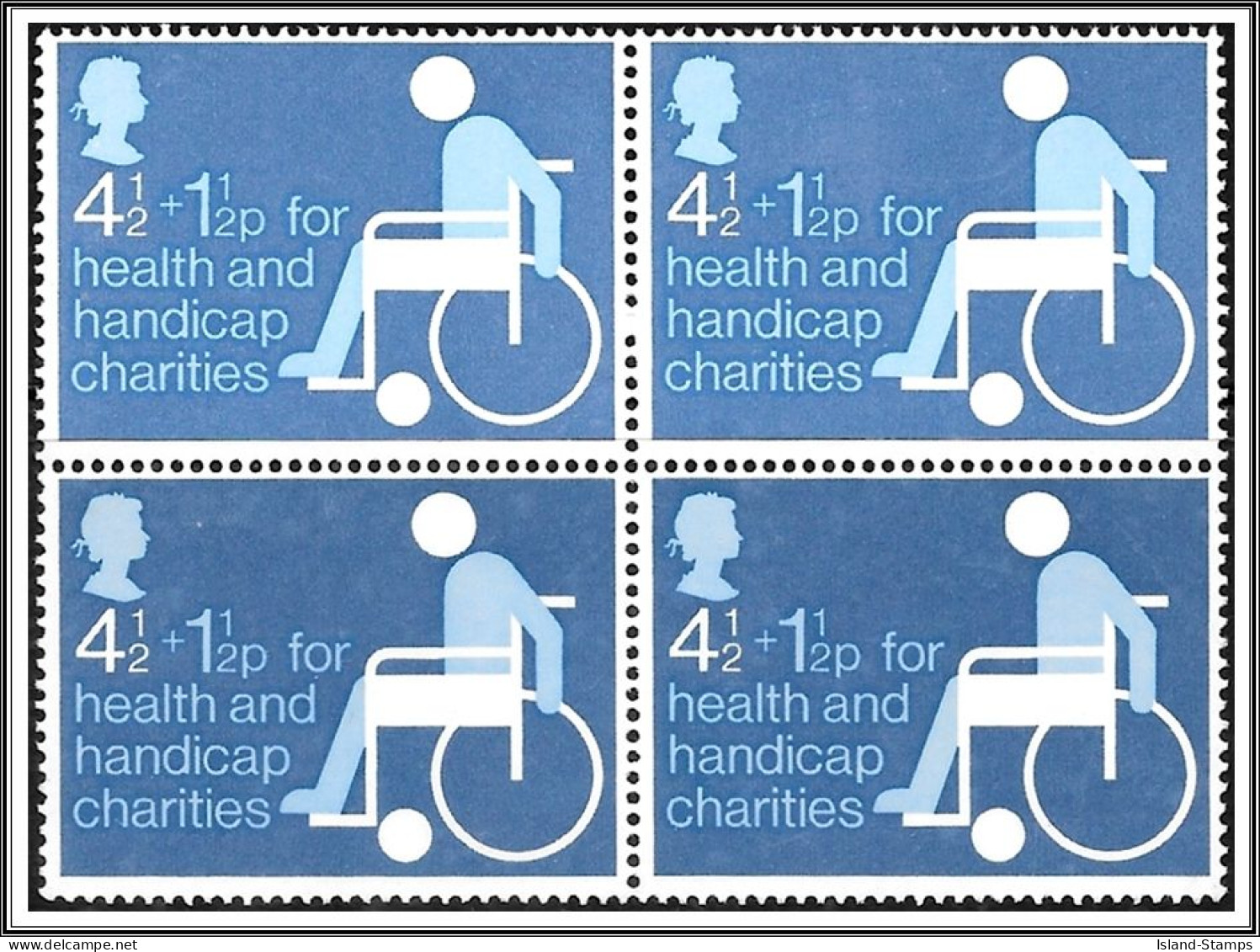 SG970 1975 Health & Handicap Funds Block Of Four Unmounted Mint Hrd2a - Unused Stamps