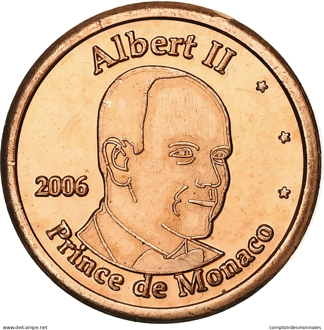 Monaco, 2 Euro Cent, Unofficial Private Coin, 2006, Cuivre Plaqué Acier, SPL+ - Private Proofs / Unofficial