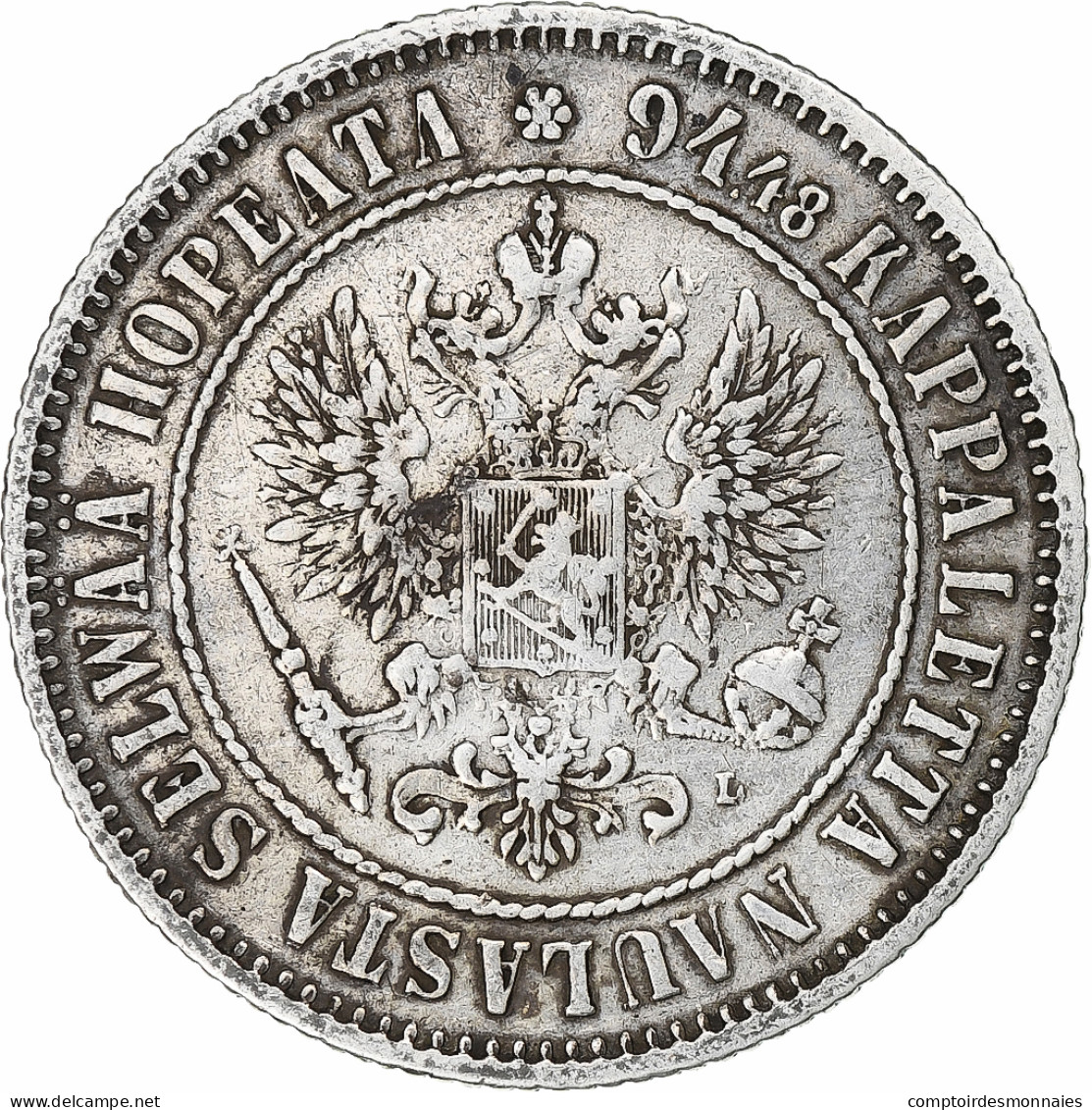 Finlande, Alexander III, Markka, 1892, Helsinki, Argent, TTB+, KM:3.2 - Finland