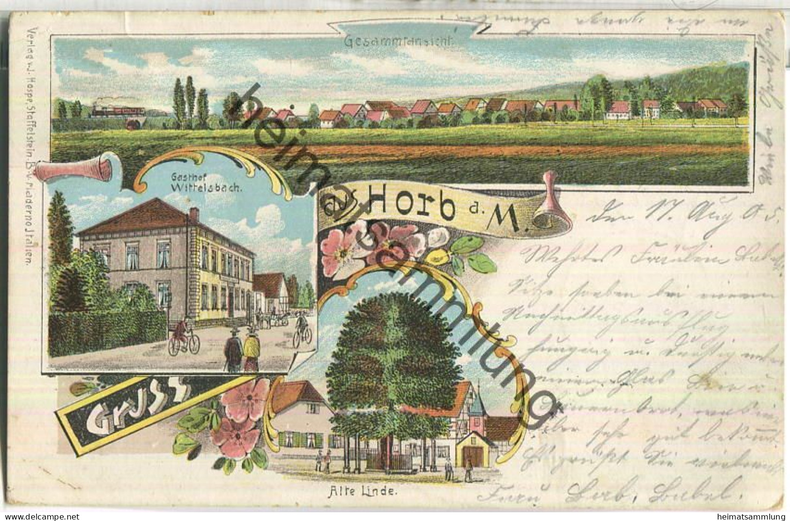 Horb Am Neckar - Gasthof Wittelsbach - Lithographie - Verlag J. Hospe Staffelstein - Horb