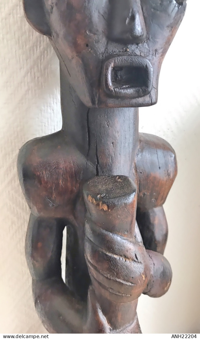 Grande statue (H: 58cm) en bois, Gabon, ethnie Fang