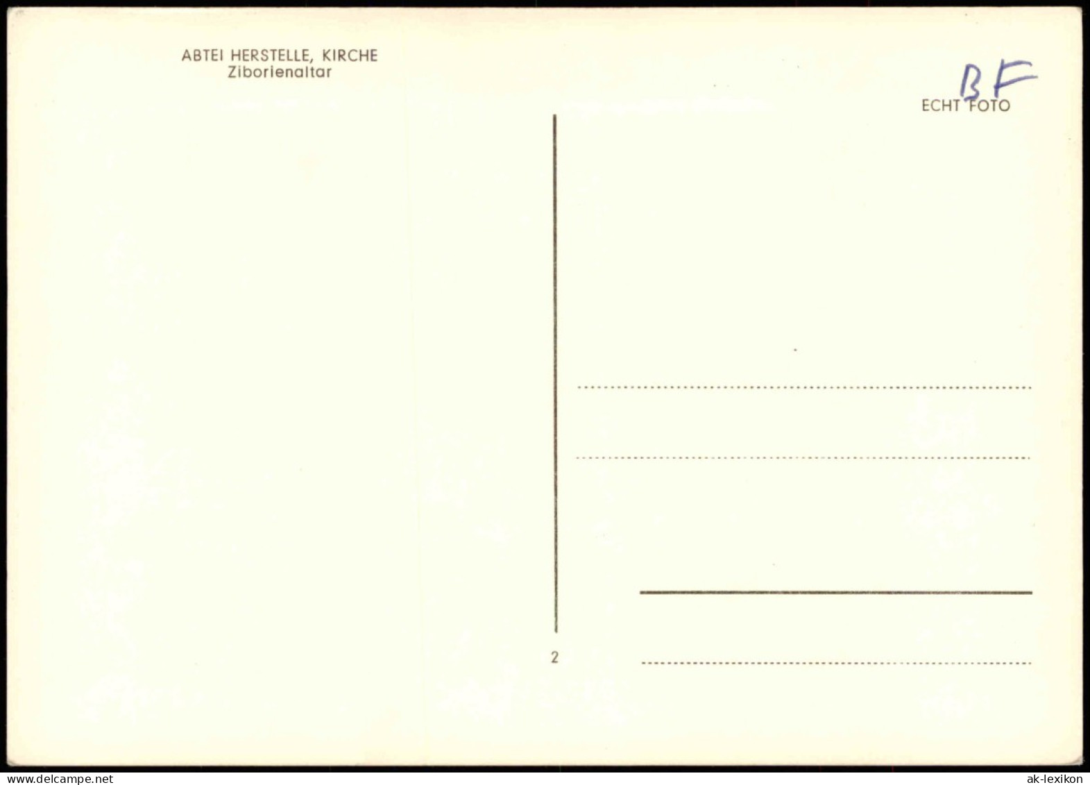 Ansichtskarte Herstelle-Beverungen Abtei-Kirche Ziborienaltar 1961 - Beverungen