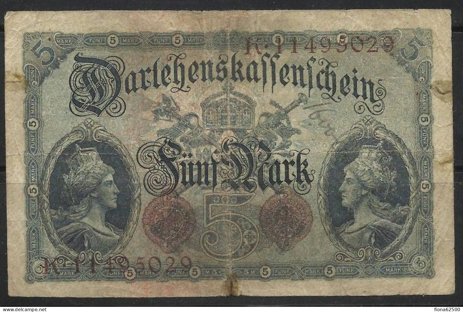 ALLEMAGNE . 5 MARK . 1914 . - 5 Mark