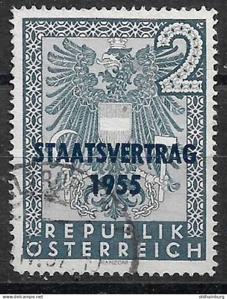 Österreich 1955: ANK 1026 I O, Staatsvertrag Spinne, Gindl 1, 20.- - Errores & Curiosidades