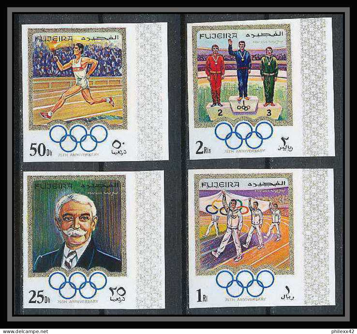 048a - Fujeira - MNH ** Mi N° 529 / 532 B Jeux Olympiques (olympic Games) Non Dentelé (Imperf) Munchen 72 - Sommer 1972: München