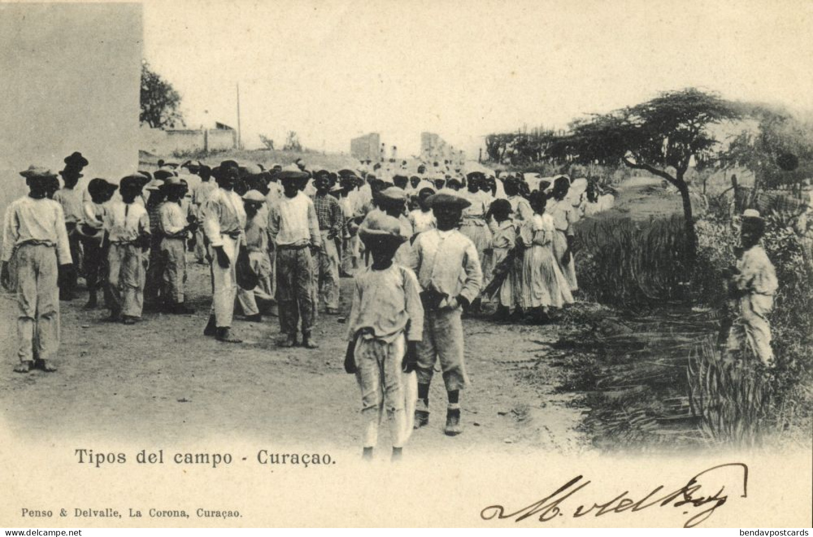 Curacao, W.I., WILLEMSTAD, Tipos Del Campo (1900s) Penso & Delvalle Postcard - Curaçao