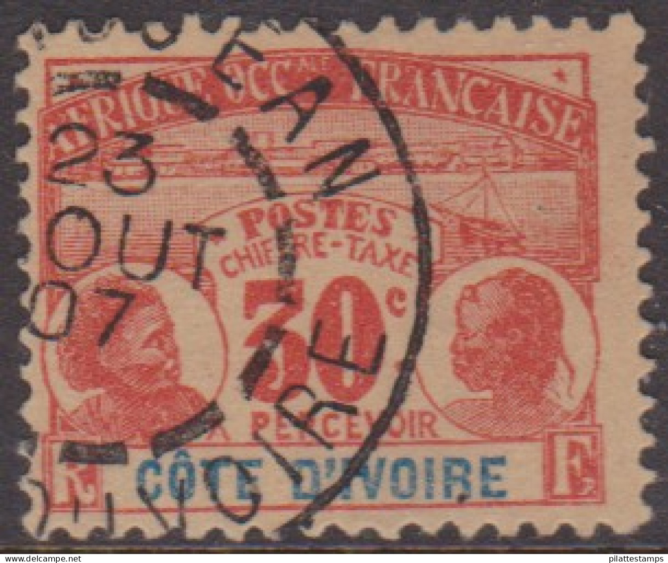 Côte D'ivoire Taxe  5 Obl - Autres & Non Classés