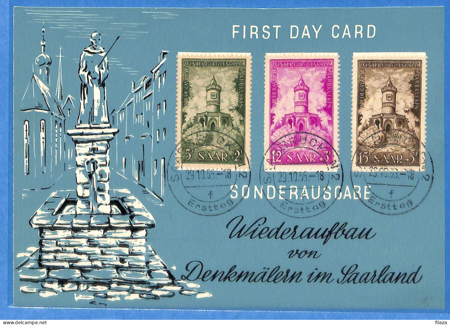 Saar - 1956 - Carte Postale FDC De Saarbrücken - G31873 - FDC