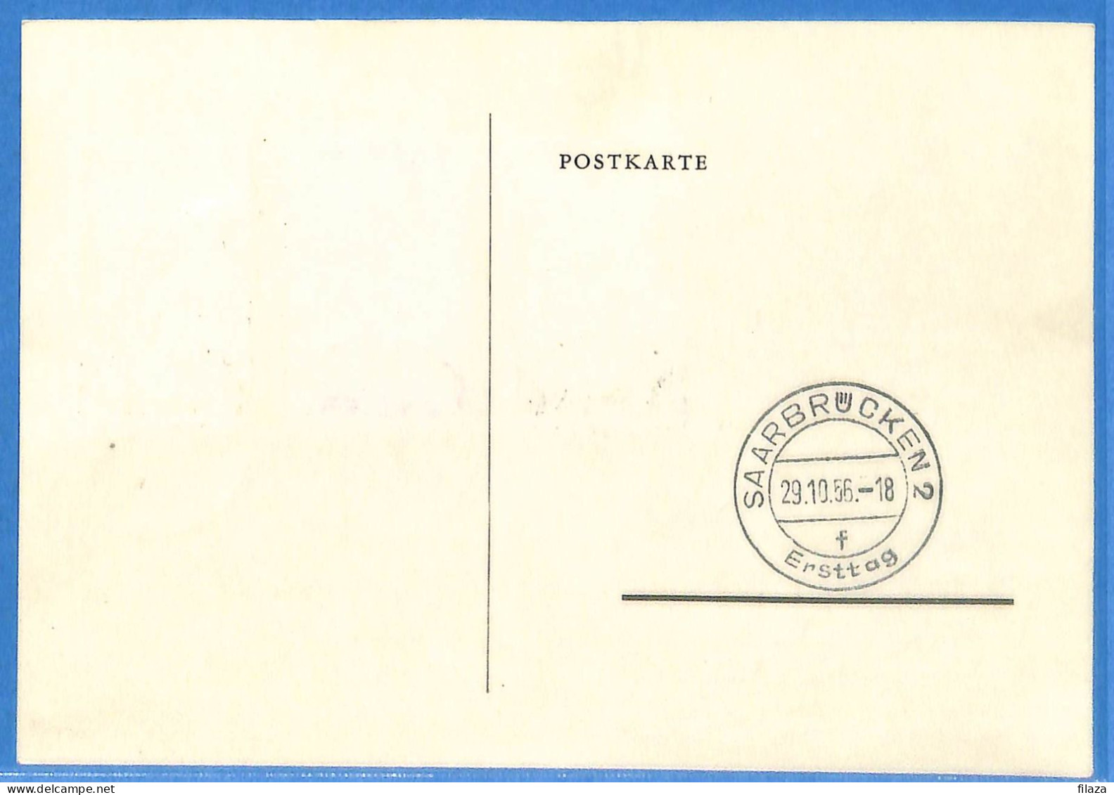 Saar - 1956 - Carte Postale FDC De Saarbrücken - G31873 - FDC