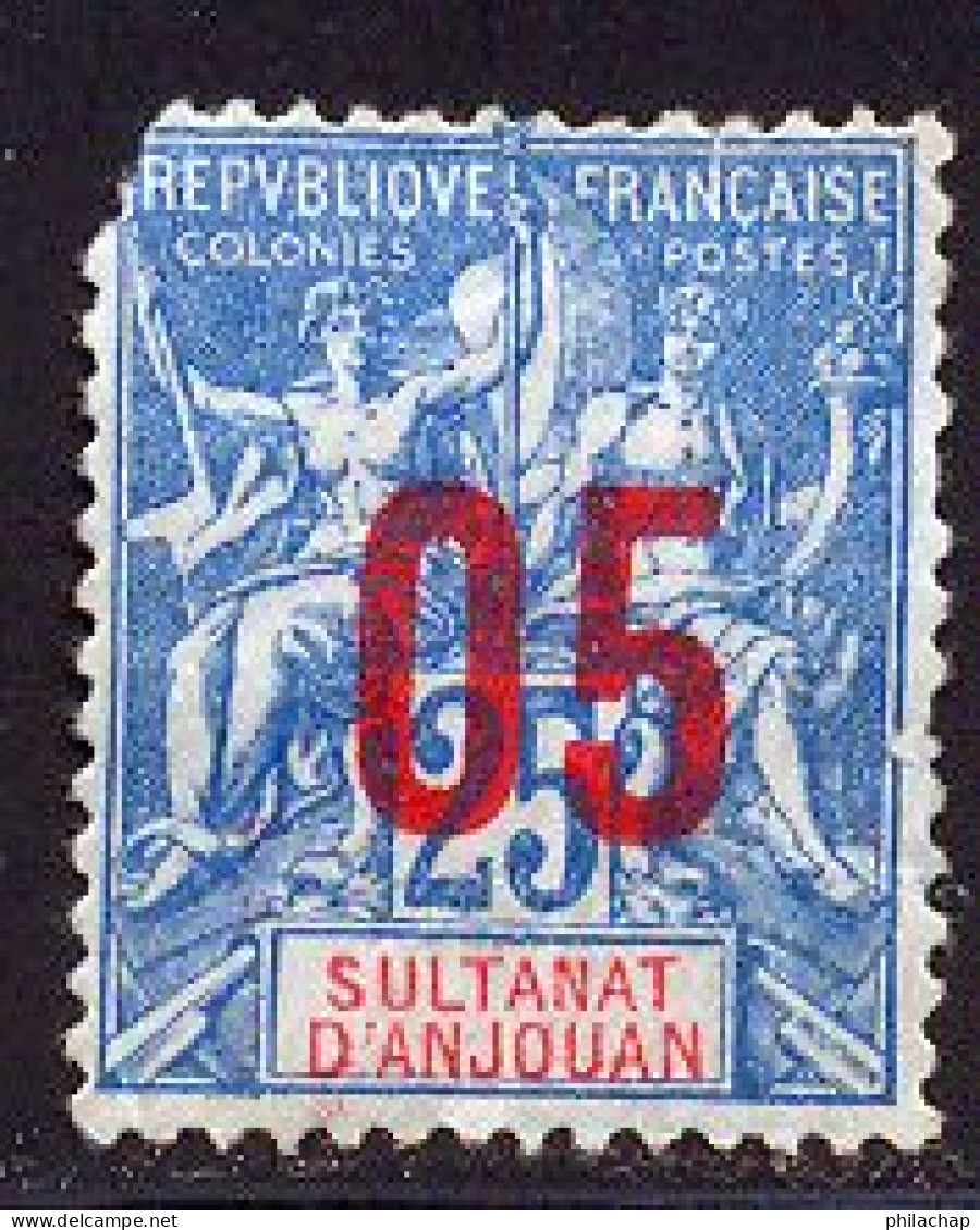 Anjouan 1912 Yvert 24 * B Charniere(s) Variété - Nuovi
