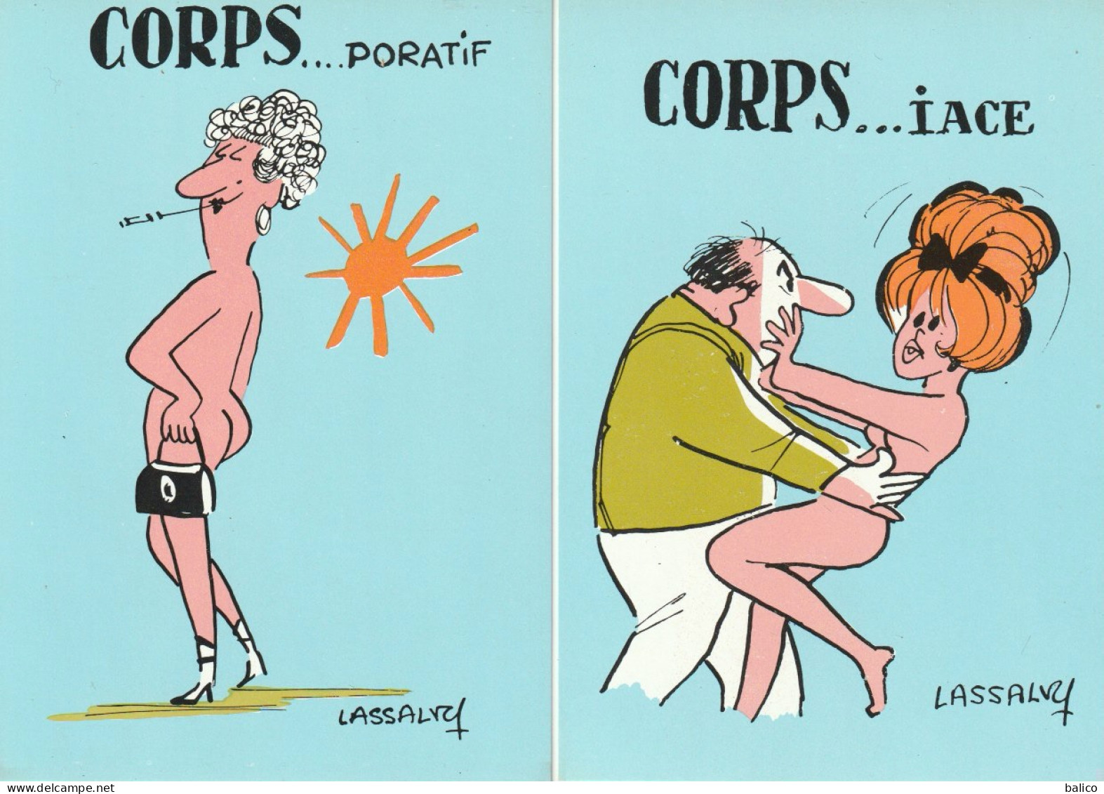 9 Cartes De La Série  "CORPS"  Par LASSALVY (série Complète) - Lassalvy