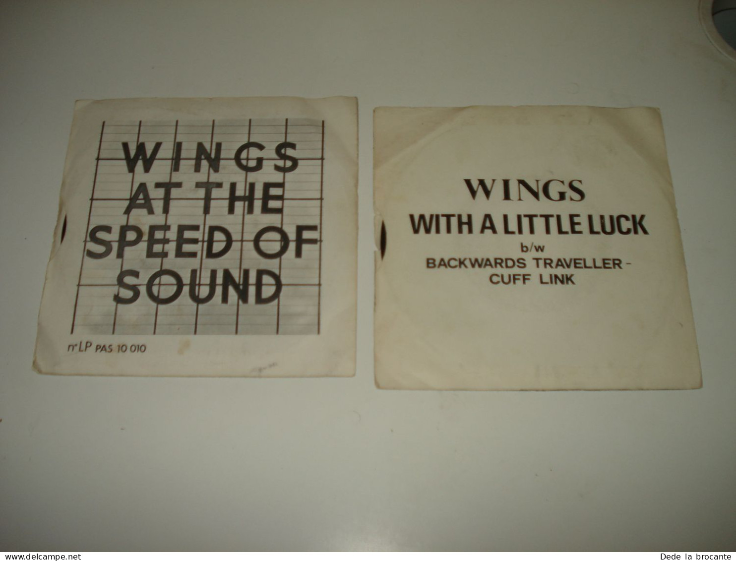 B14/  Lot De 2 SP  -  Wings - With A Little Luck + Silly Love Songs  -- VG+ - Disco, Pop