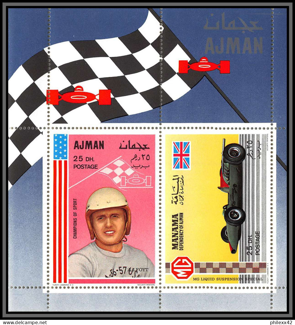 Ajman - 4550 N°369/373 A Deluxe Miniature Sheet Motor Racing Voiture Cars Fangio Mercedes Benz Neuf ** MNH 1969 COMPLET - Auto's