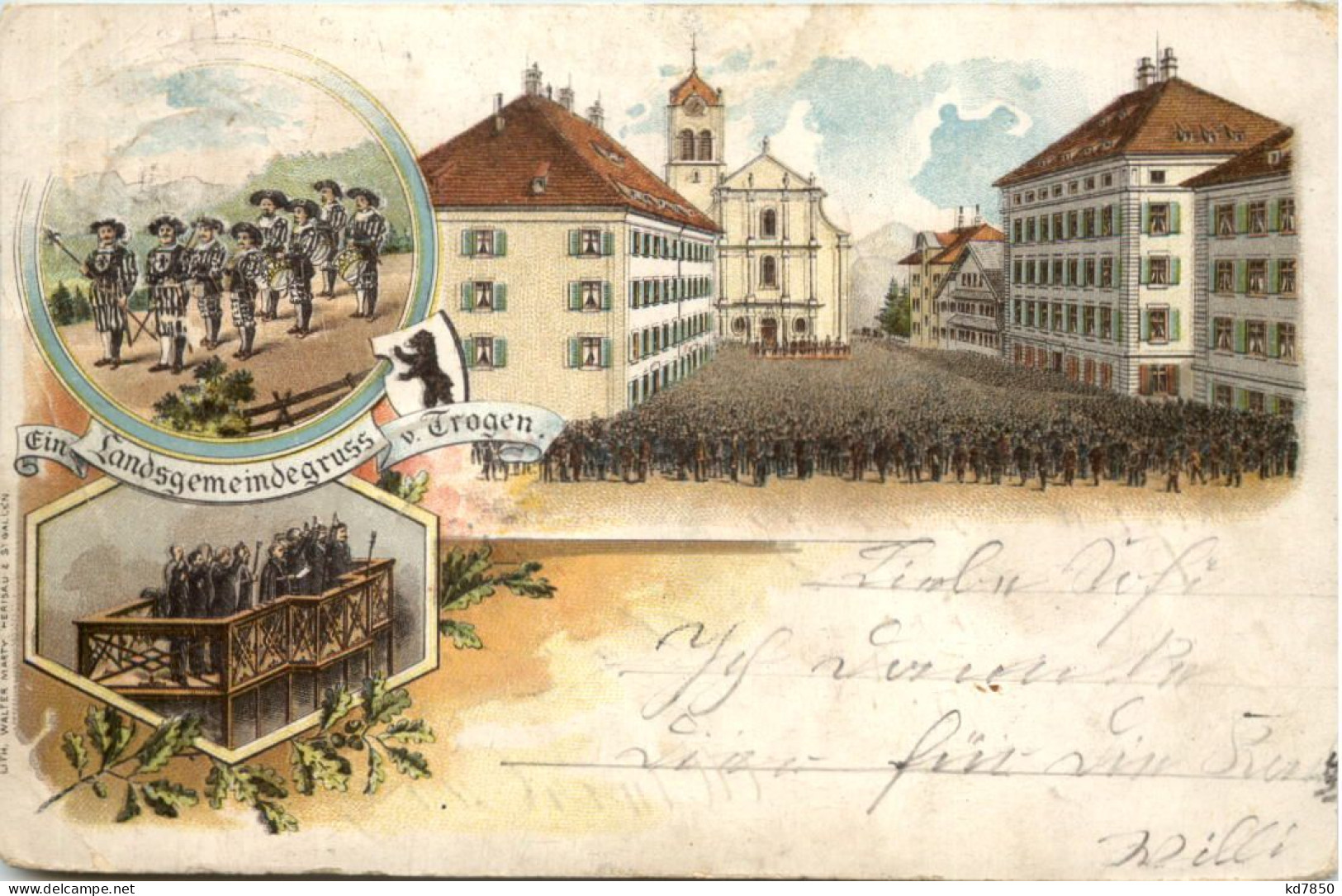 Trogen - Landsgmeindegruss - Litho - Trogen