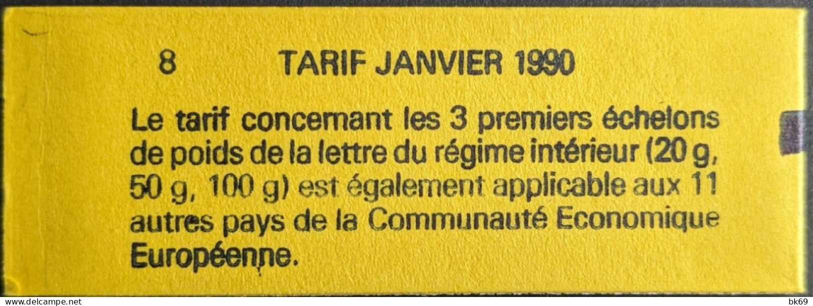 2614 C2 Conf. 8 Date 7/ 29.1.90 Carnet Fermé Briat 2.30F - Modernes : 1959-...