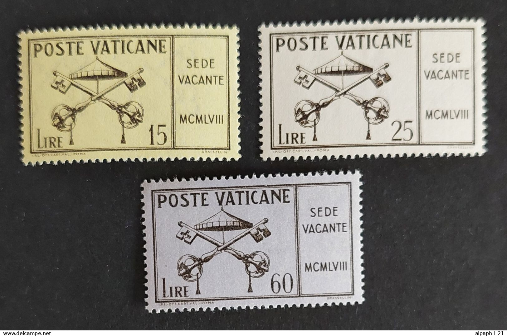 Città Del Vaticano: Pope Pius XII- Decease, 1958 - Unused Stamps