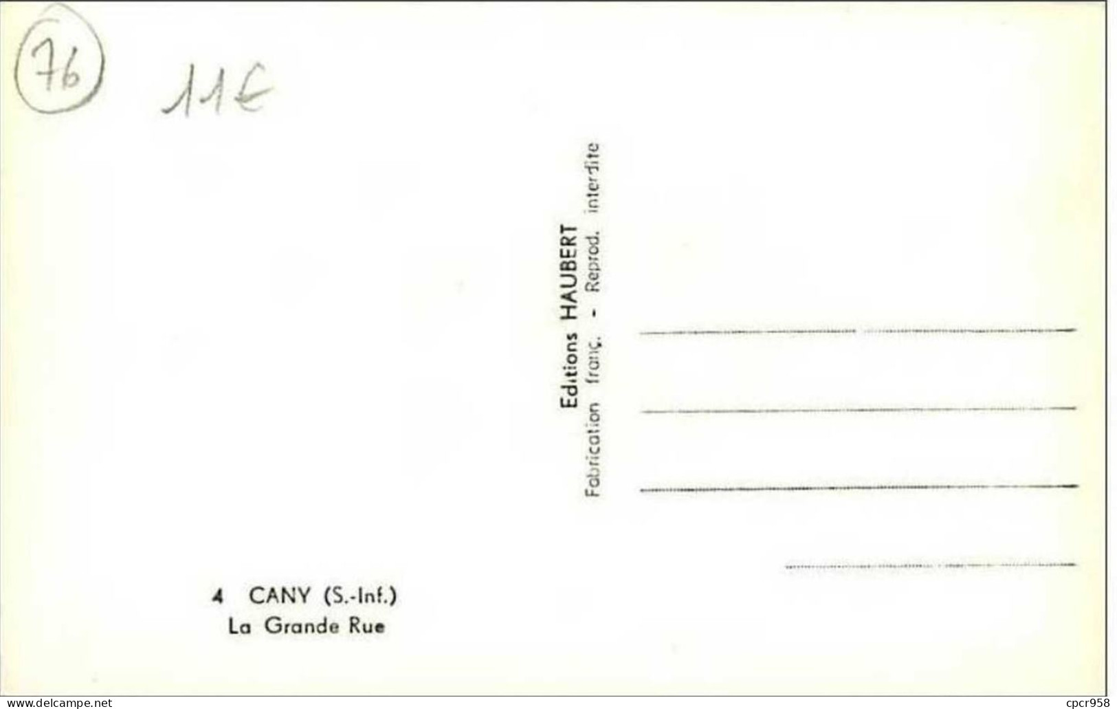 76.CANY.LA GRANDE RUE.CPSM - Cany Barville