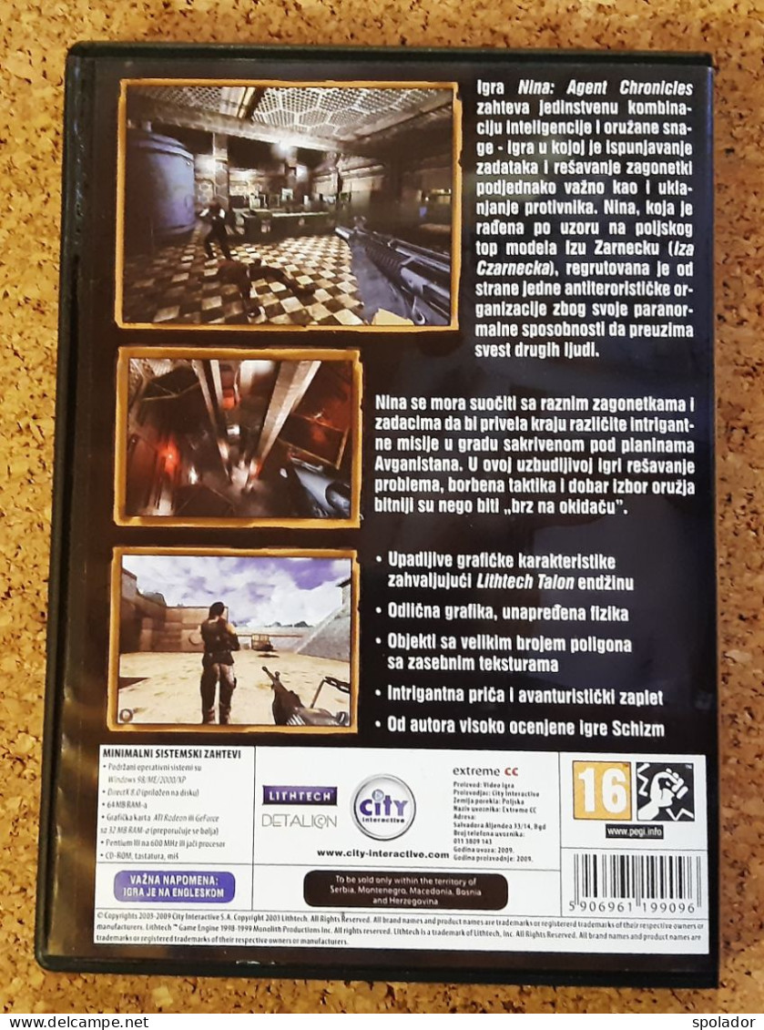 NINA-AGENT CHRONICLES-PC CD-ROM-CITY INTERACTIVE-2003 - PC-Games