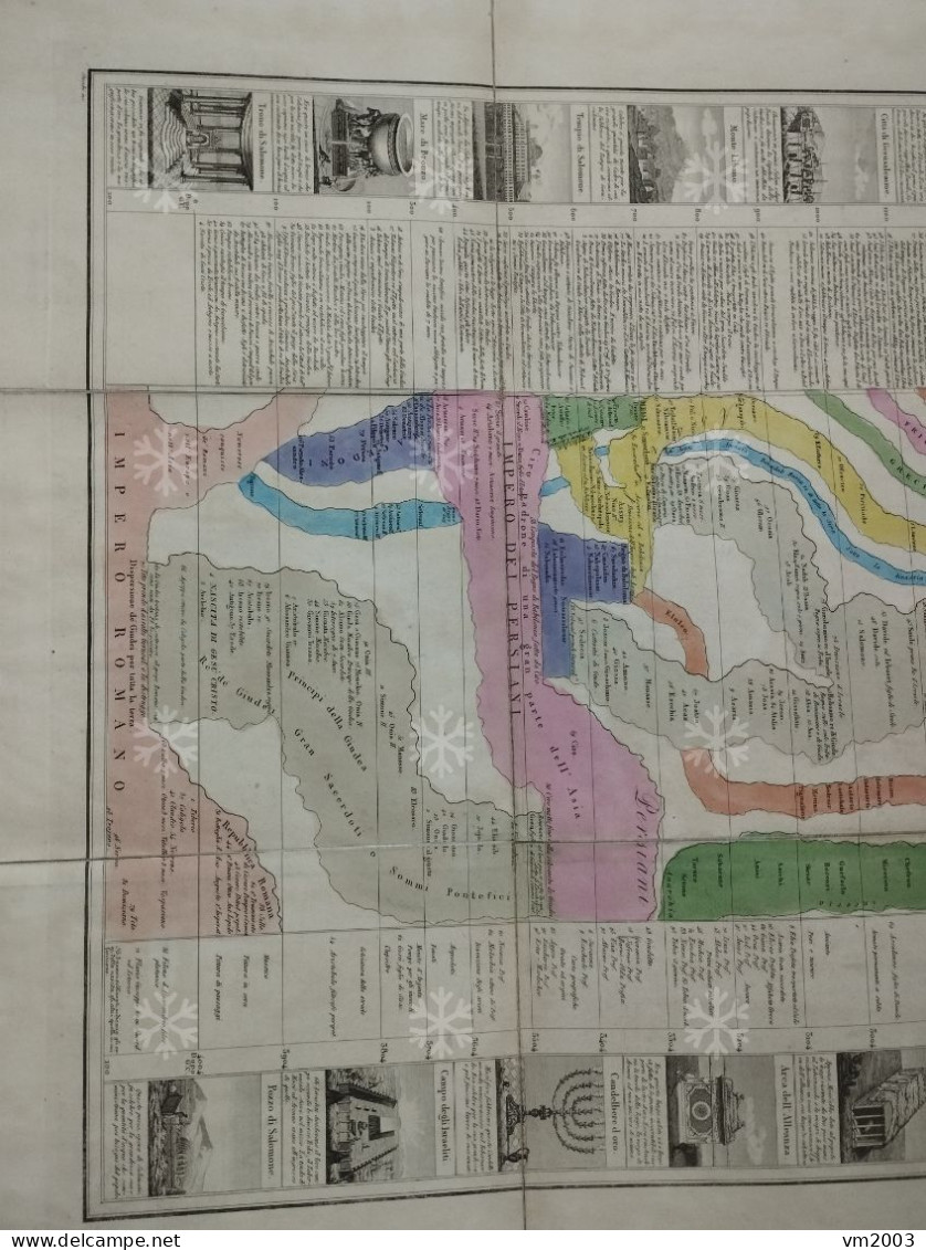 Big Plate New Historical Chronological Framework Of The Old Testament- Israel Palestina Jerusalem. 83x57 Cm. - Monde