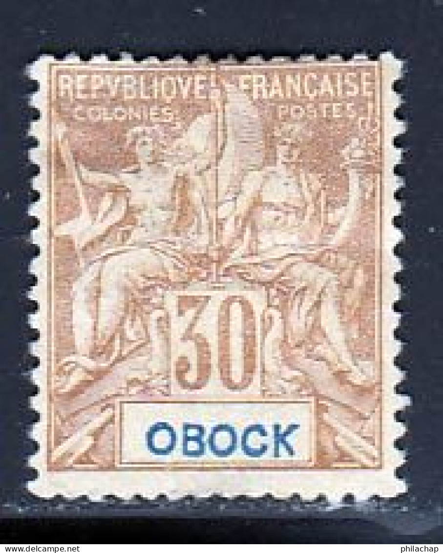 Obock 1892 Yvert 40 (*) TB Neuf Sans Gomme - Neufs