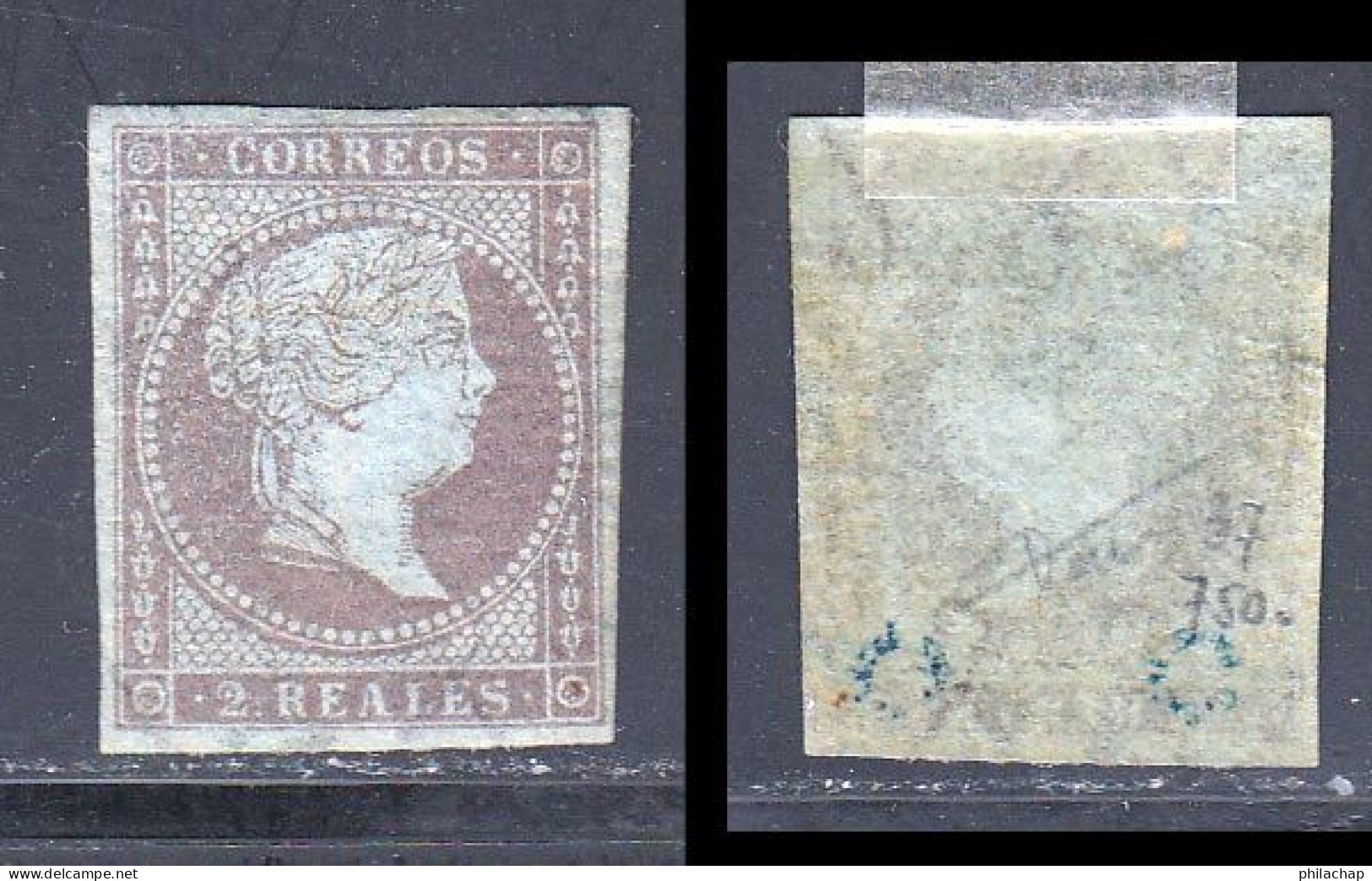 Espagne 1855 Yvert 37 * TB Charniere(s) - Neufs