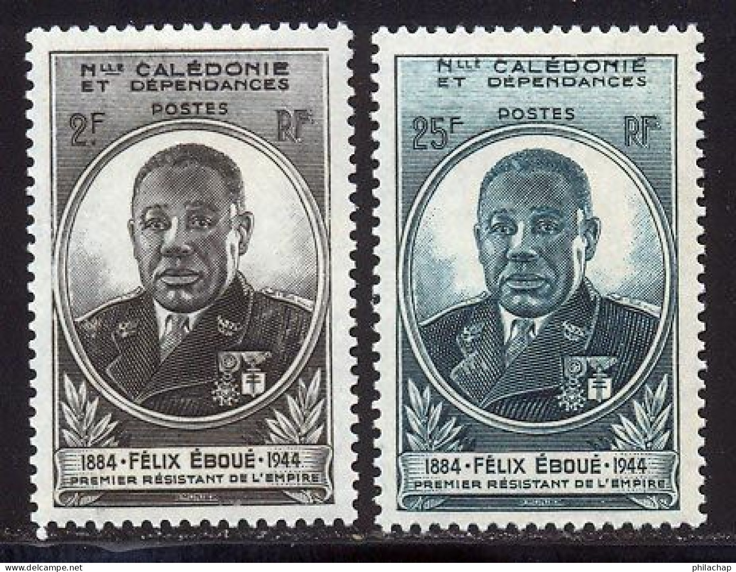 Nouvelle-Caledonie 1945 Yvert 257 / 258 * TB Charniere(s) - Ungebraucht