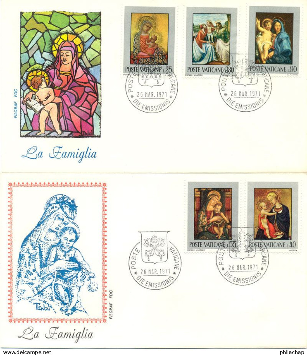 Vatican FDC 1971 Yvert 522 / 526 Sainte Famille - FDC