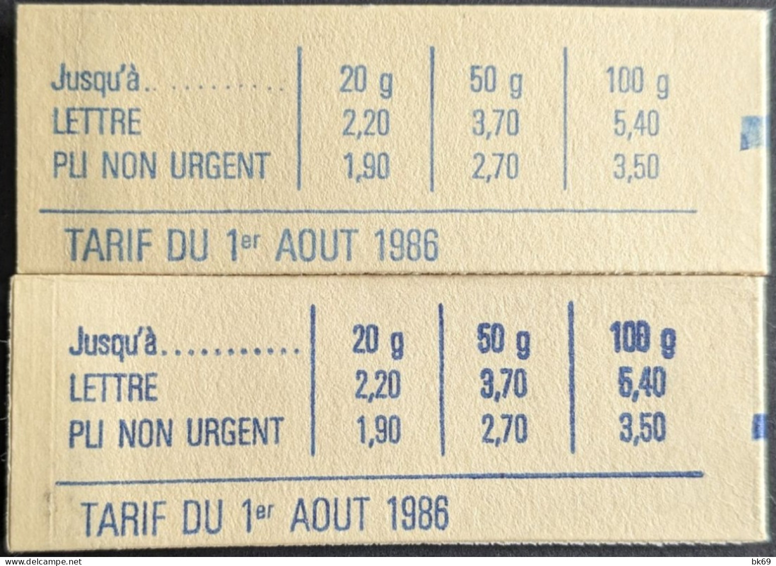 Variéte 1501 Couvertures, écriture Fine Et Claire, Large Et Foncé Datés 1987 Carnet Liberté 3 Valeurs - Modern : 1959-…