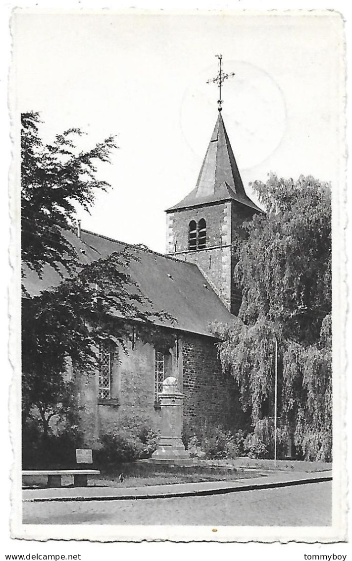 CPA Amougies, Eglise Paroissiale, Monument Et Jardin Des Combattants - Mont-de-l'Enclus