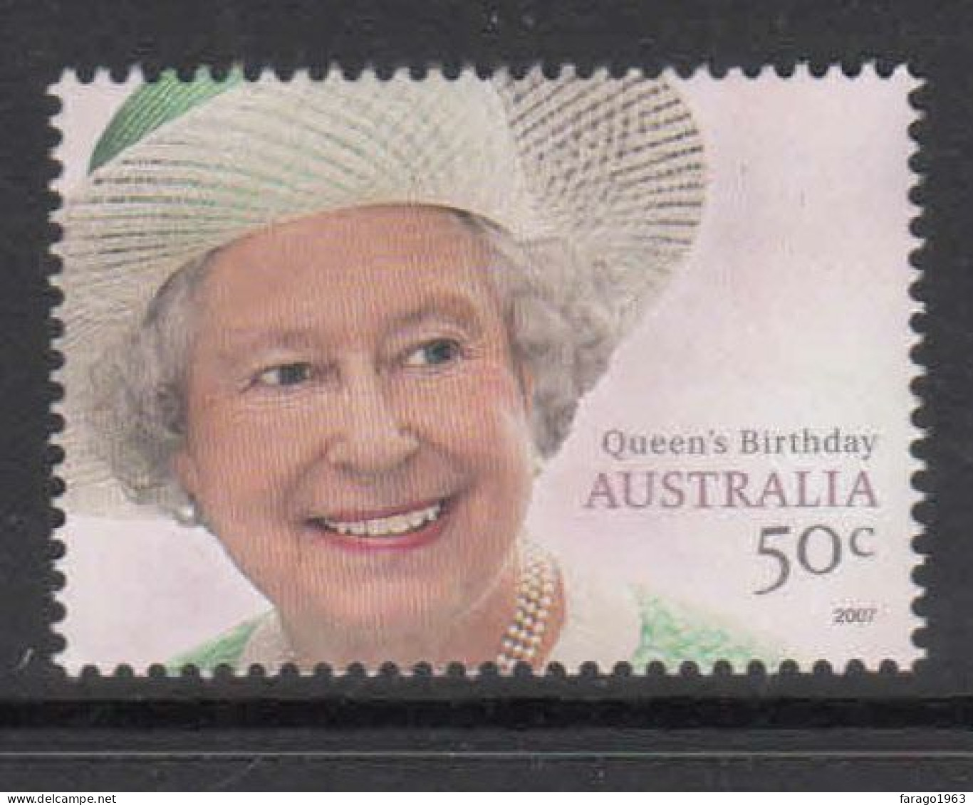 2007 Australia QEII Birthday Complete Set Of 1 MNH - Nuevos