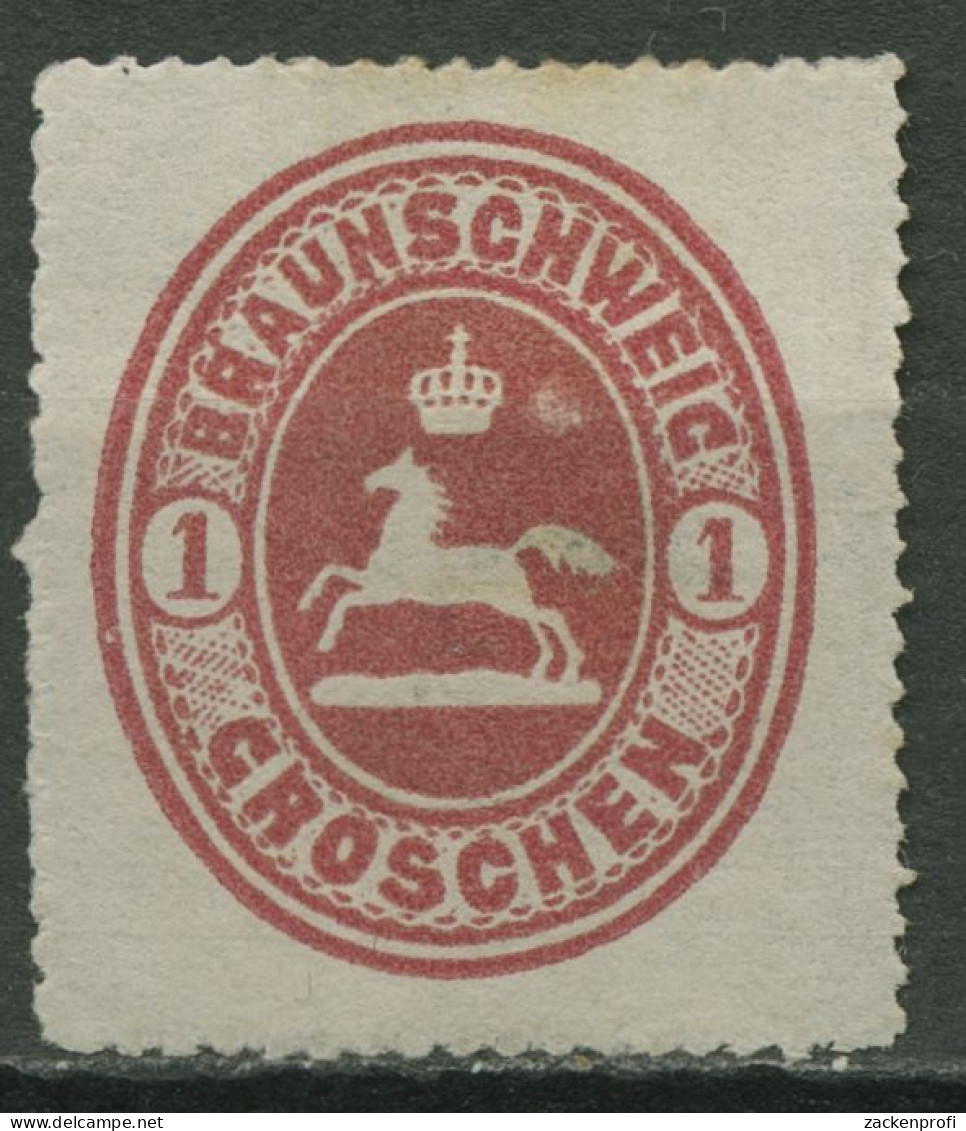 Braunschweig 1865 Wappen Im Senkrechten Oval 18 Ohne Gummierung - Brunswick