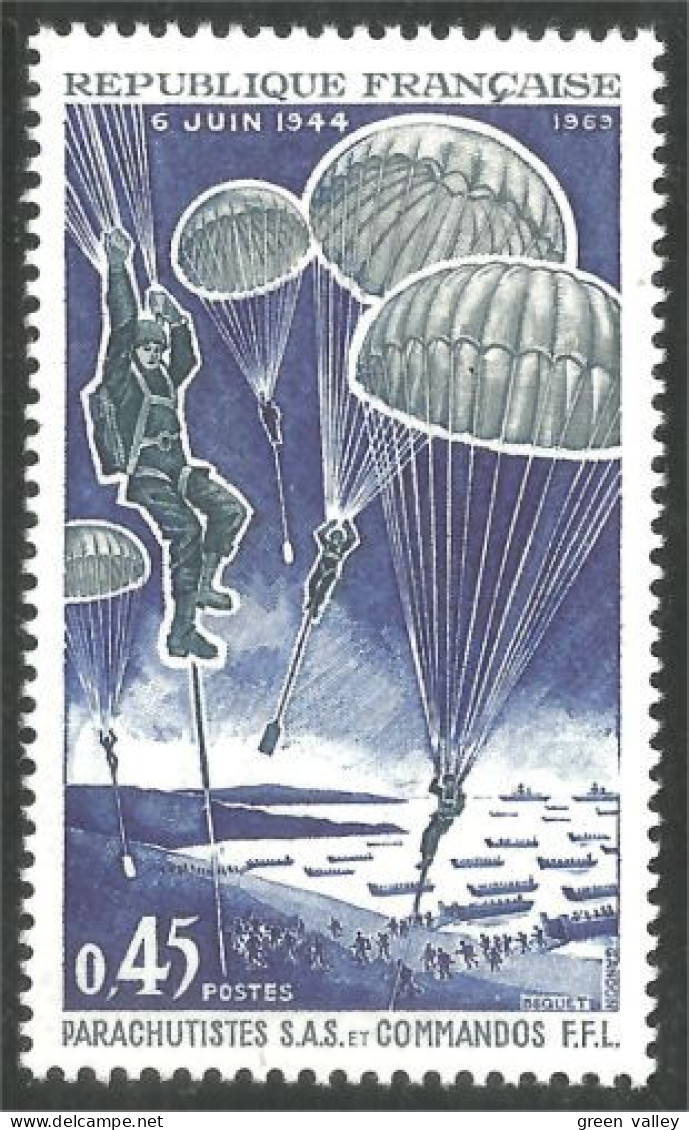 346 France Yv 1603 Parachute Skydiving Sky Diving Fallschirm Paratroopers MNH ** Neuf SC (1603-1e) - Parachutting