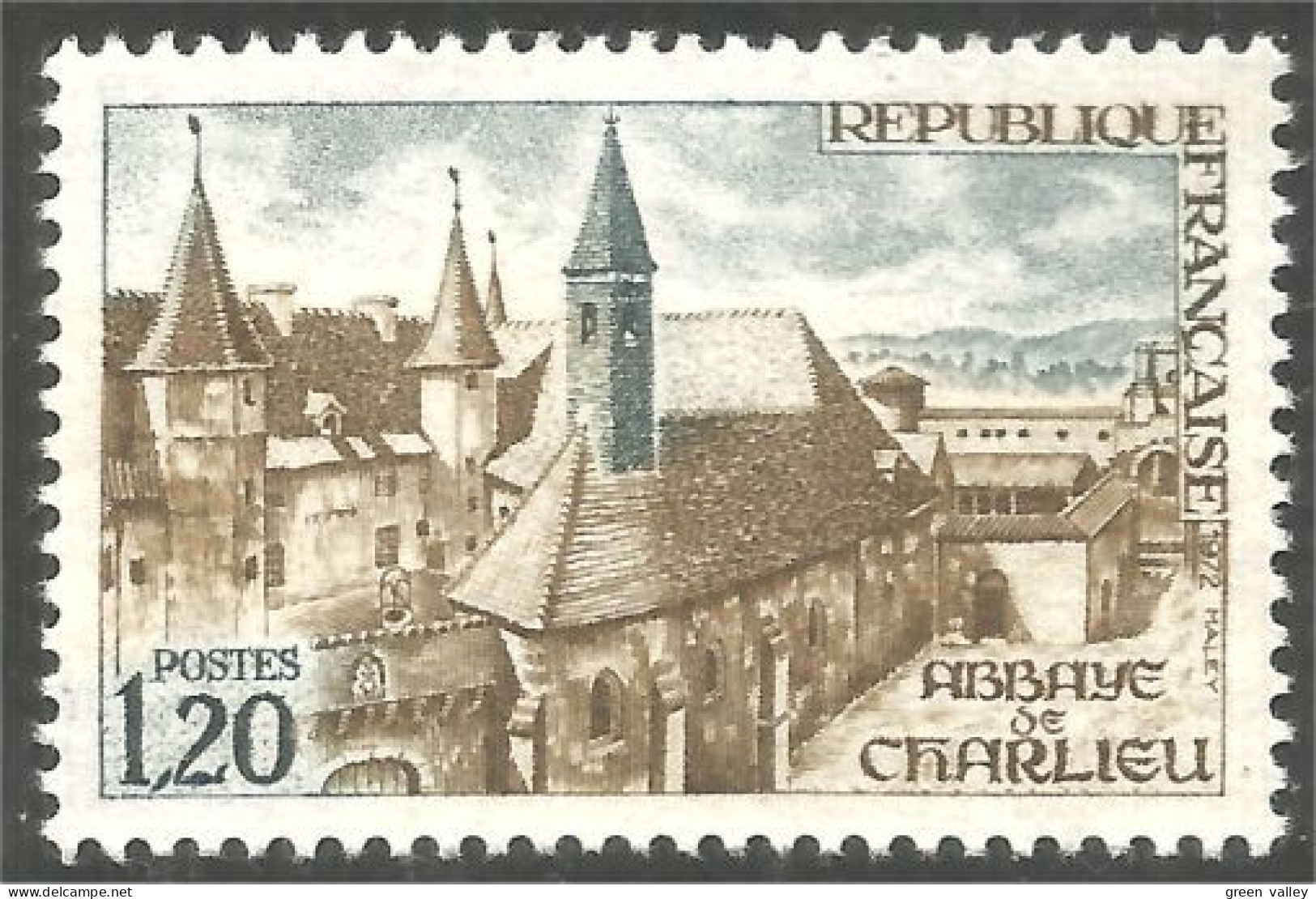 347 France Yv 1712 Abbaye Charlieu Abbey MNH ** Neuf SC (1712-1) - Abdijen En Kloosters