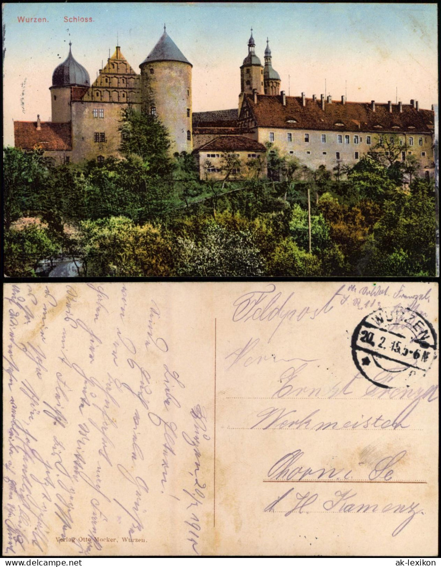 Ansichtskarte Wurzen Schloß 1915  Gel. Feldpost - Wurzen