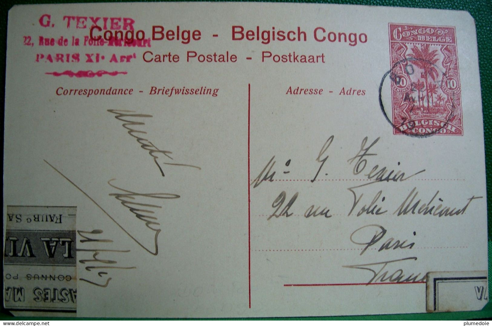 Cpa CONGO BELGE KITOBOLA Animée FAUCHEUSE MECANIQUE 1913  Attelage Boeufs ,ENTIER POSTAL 10 C , PAYSANS - Attelages