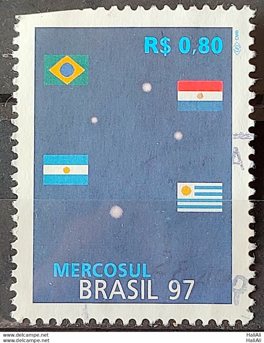 C 2044 Brazil Stamp Mercosur Paraguay Flag Argentina Uruguay Star 1997 Circulated 1 - Usati