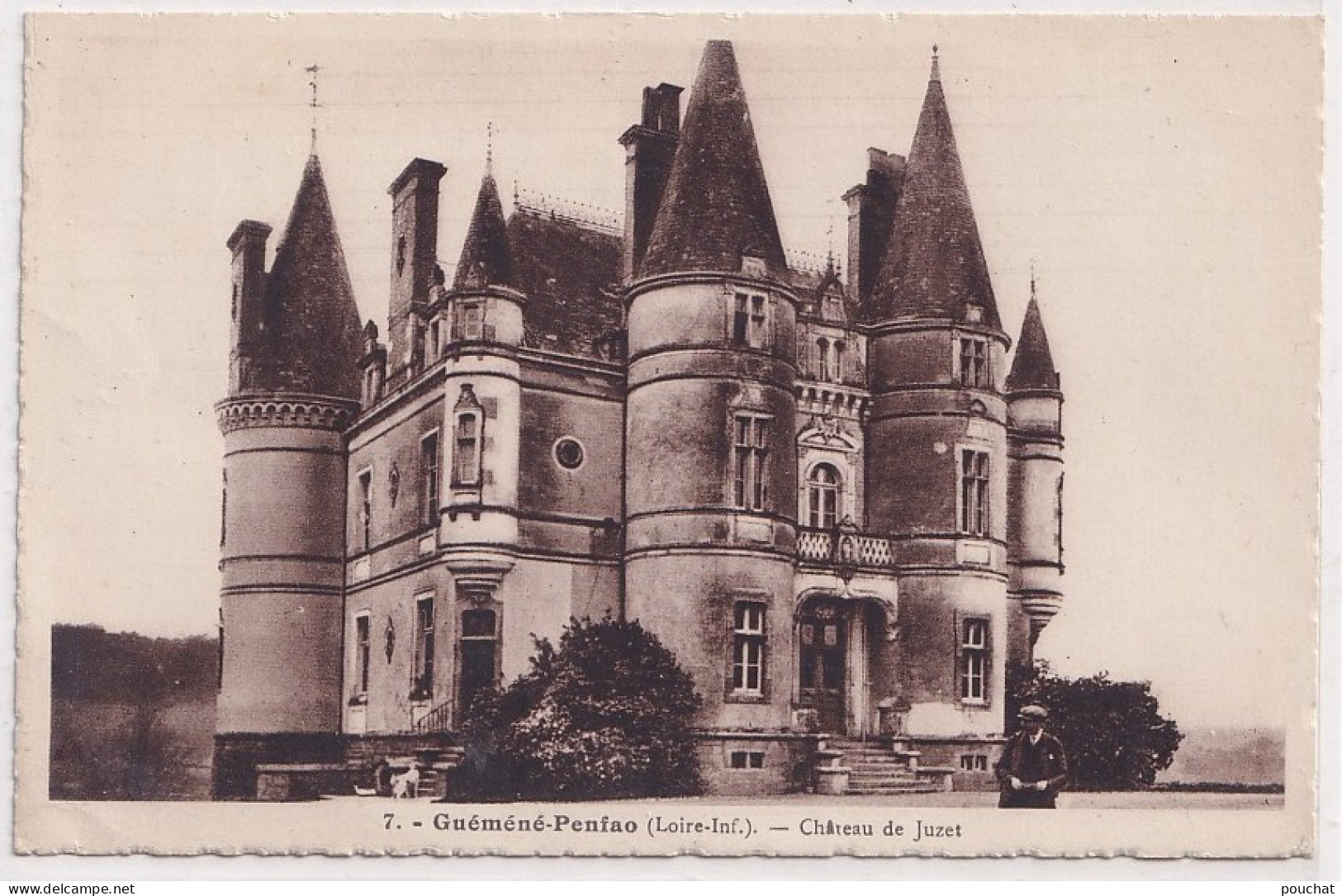 O1-44) GUEMENE - PENFAO - CHATEAU DE JUZET -  ANIMEE - EDIT. J. NOZAIS - ( 2  SCANS ) - Guémené-Penfao