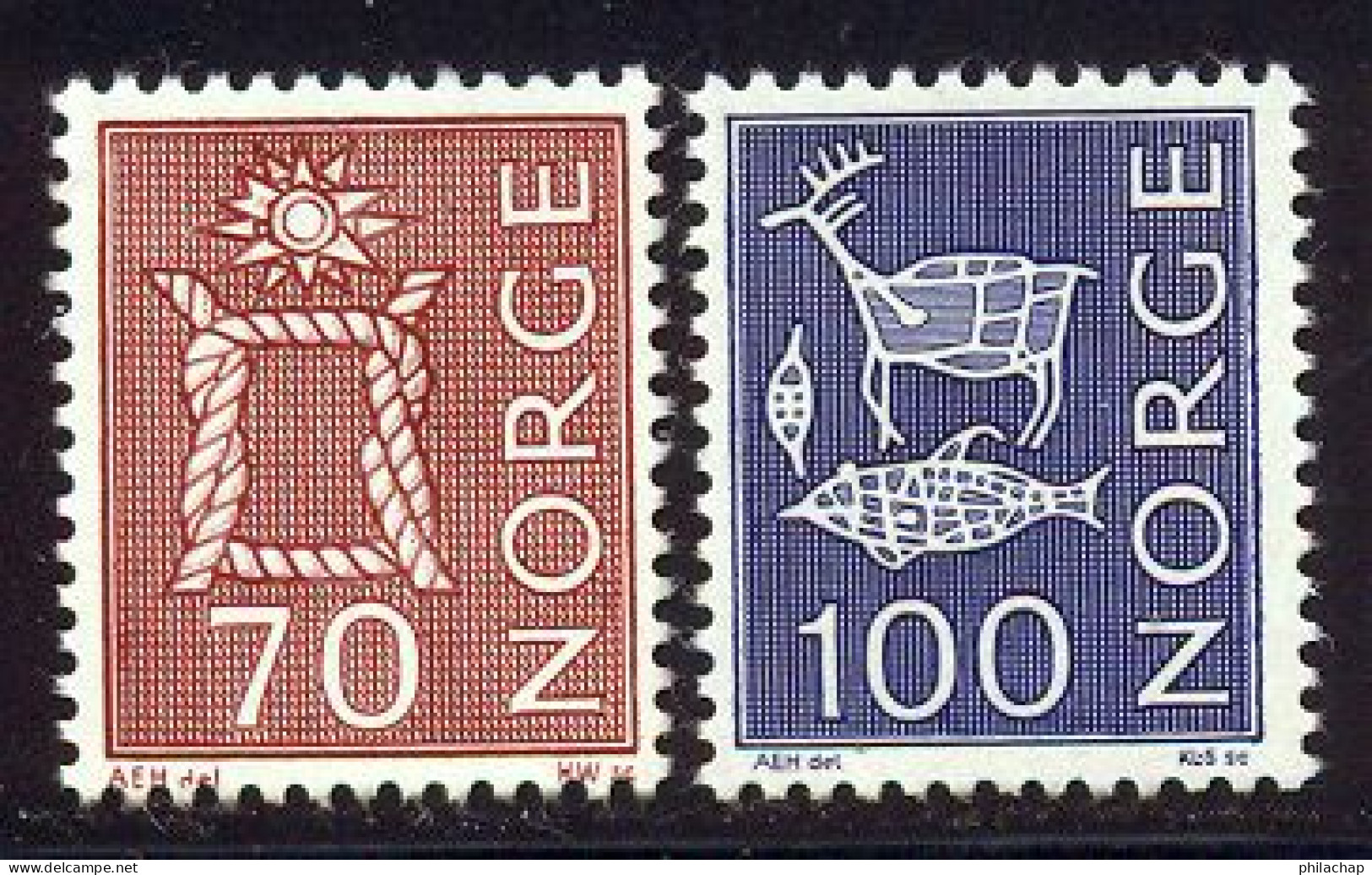 Norvege 1968 Yvert 524A Et 524B ** TB - Unused Stamps