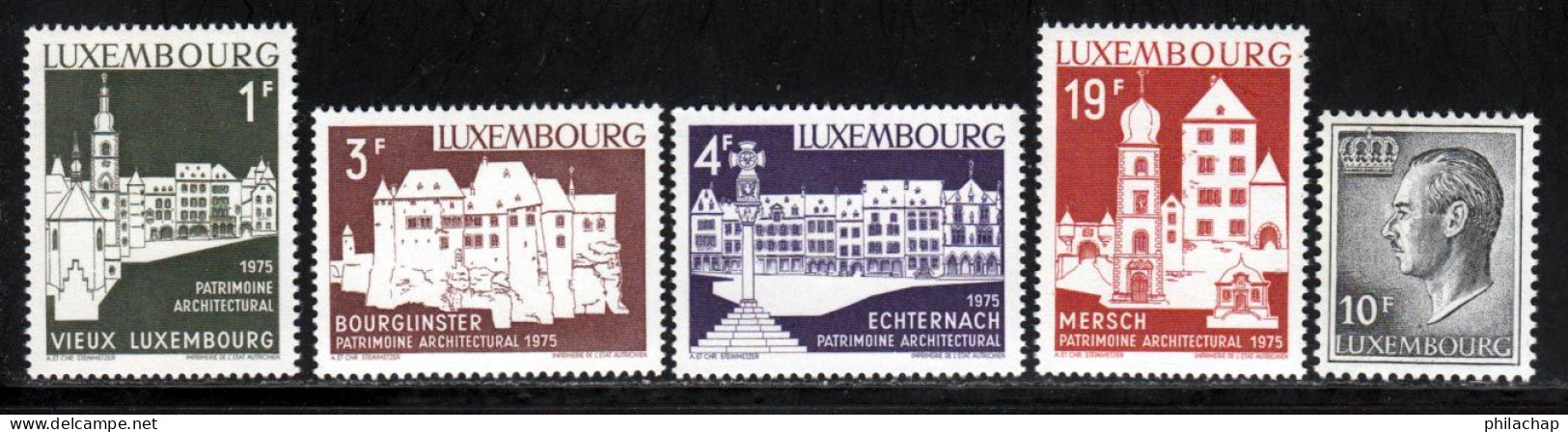 Luxembourg 1975 Yvert 849 / 853 ** TB - Ongebruikt