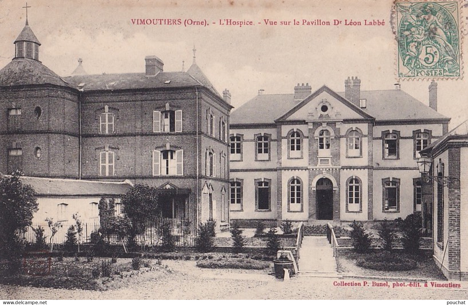 F13-61) VIMOUTIERS (ORNE) L ' HOSPICE VUE SUR LE PAVILLON DR LEON LABBE  - 1906 - Vimoutiers