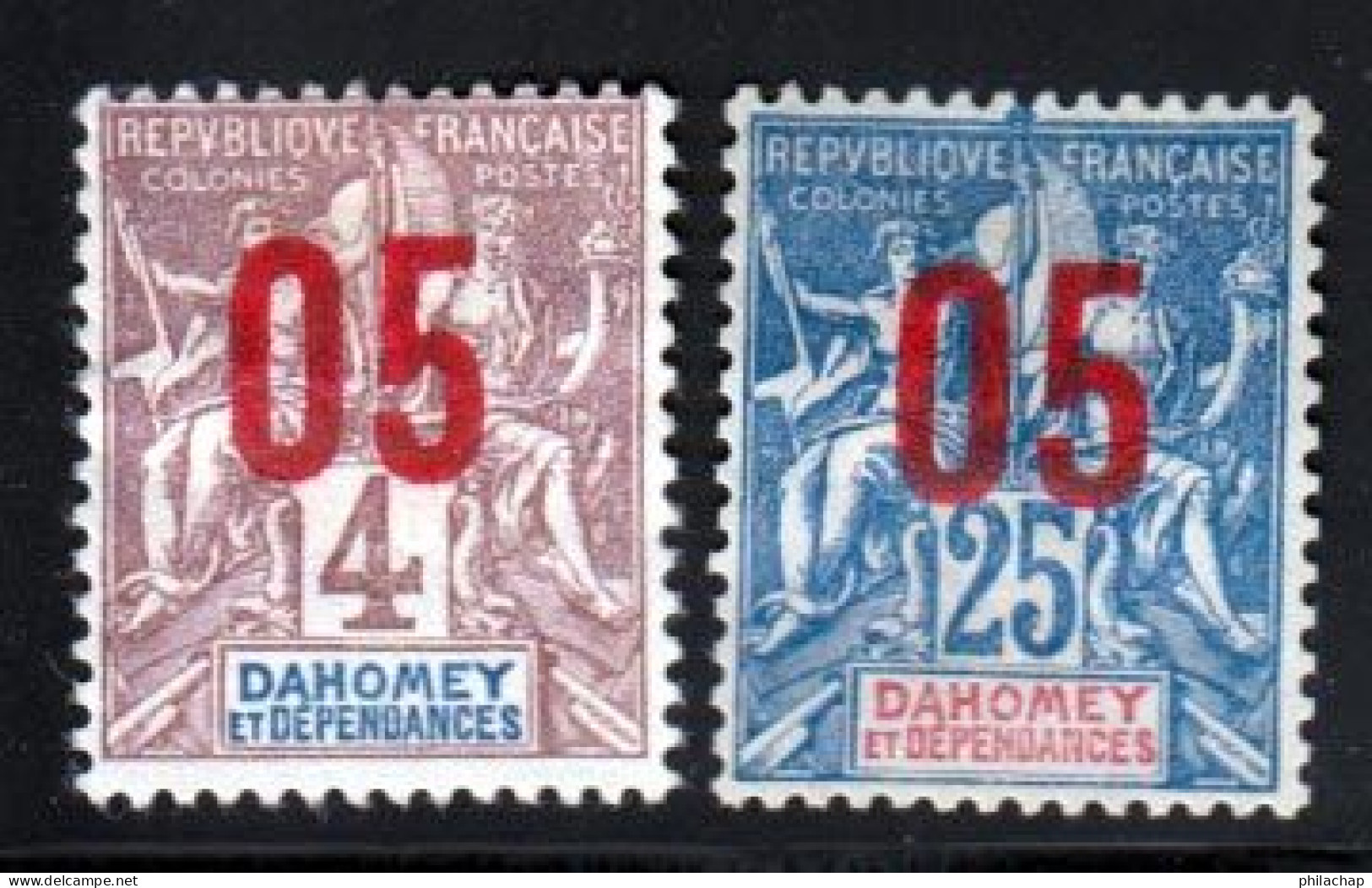 Dahomey 1912 Yvert 34 - 37 (*) TB Neuf Sans Gomme - Ungebraucht