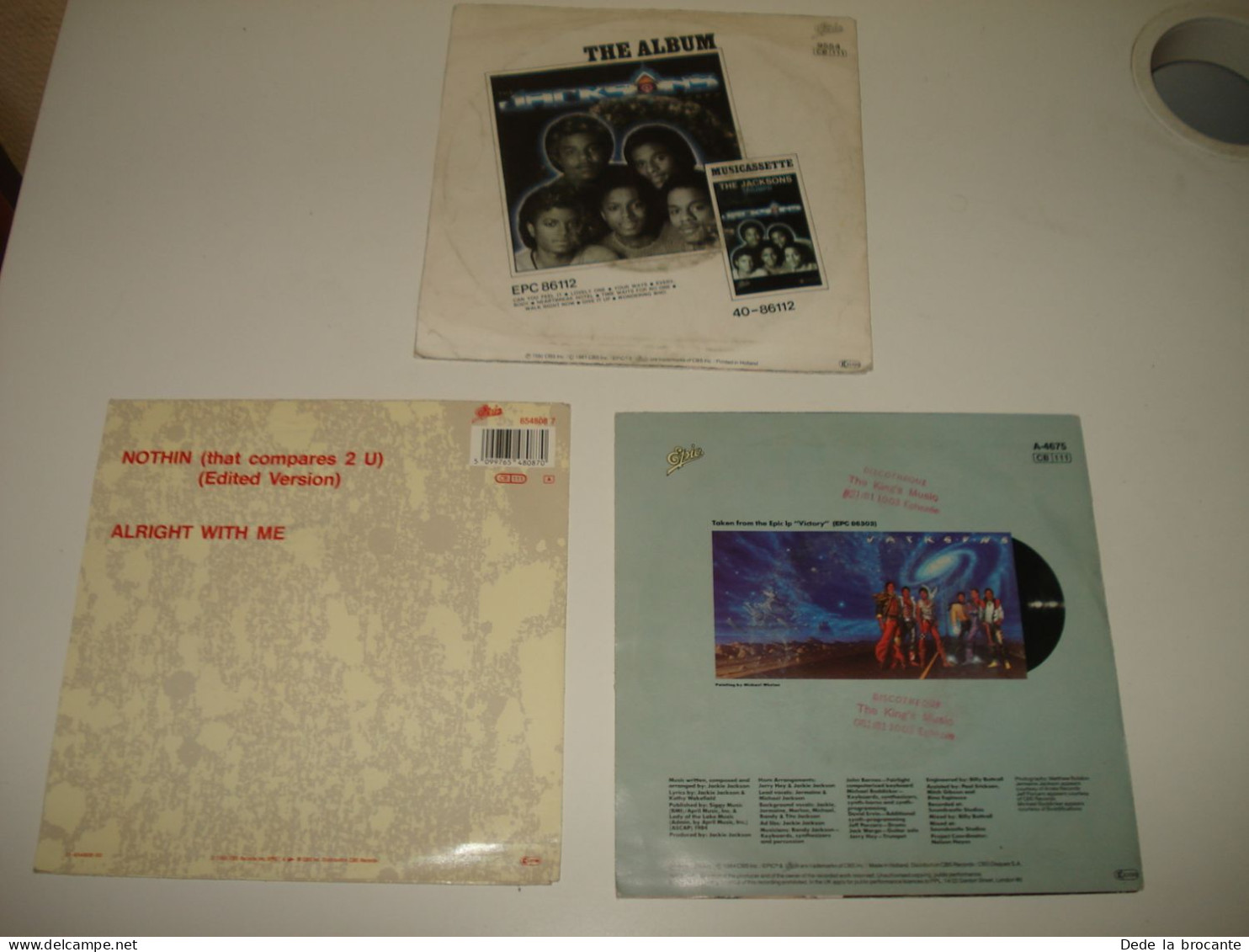 B14/  Lot De 3 SP - 7" -  The Jacksons - Très Bon état  - Vinyles EX - Disco & Pop