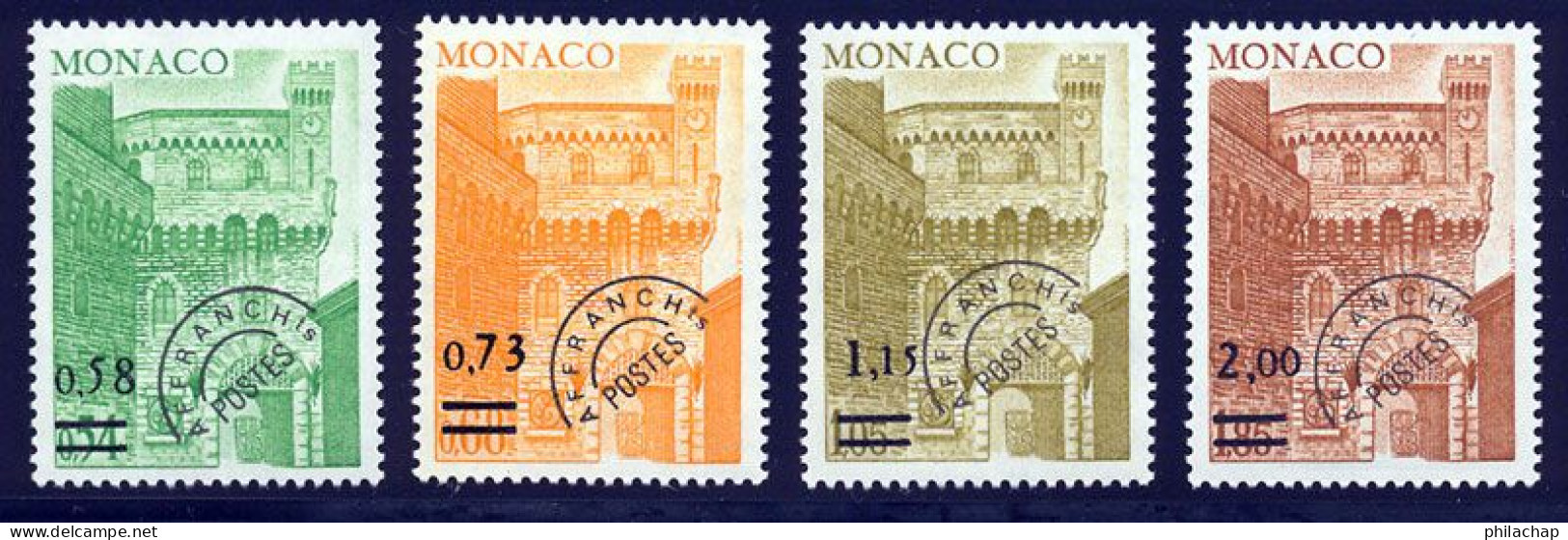 Monaco Preo 1978 Yvert 50 / 53 ** TB Bord De Feuille - Préoblitérés