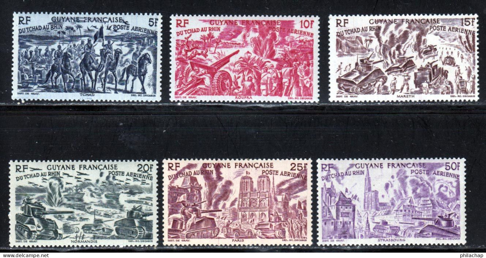 Guyane PA 1946 Yvert 29 / 34 ** TB Sauf 29 * - Ungebraucht