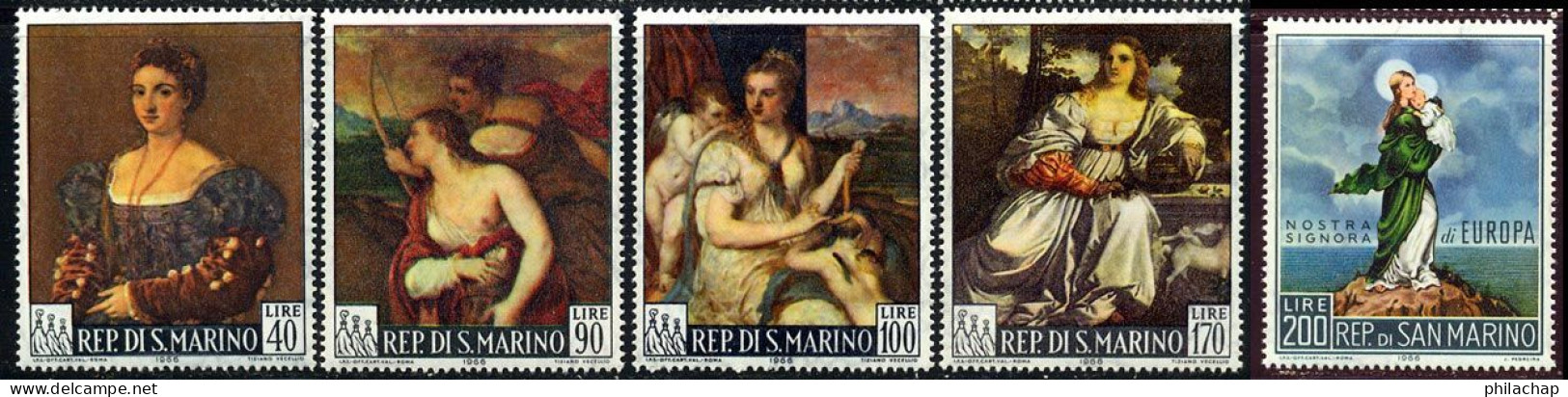 Saint-Marin 1966 Yvert 672 / 675 - 686 ** TB Coin De Feuille - Unused Stamps