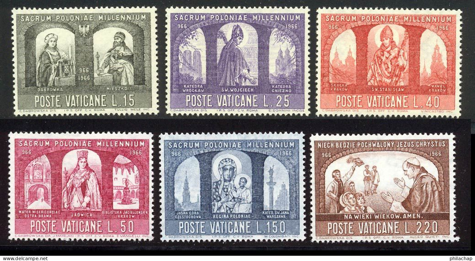 Vatican 1966 Yvert 451 / 456 ** TB Bord De Feuille - Ungebraucht