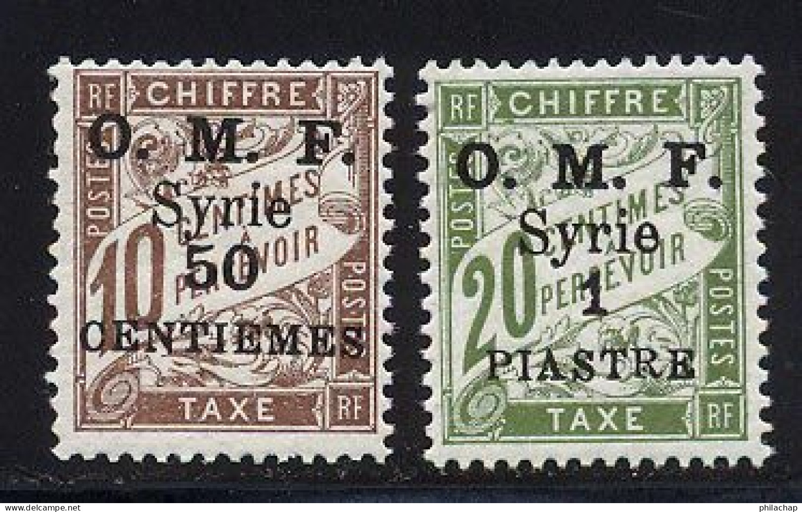 Syrie Taxe 1921 Yvert 9 / 10 ** TB - Timbres-taxe