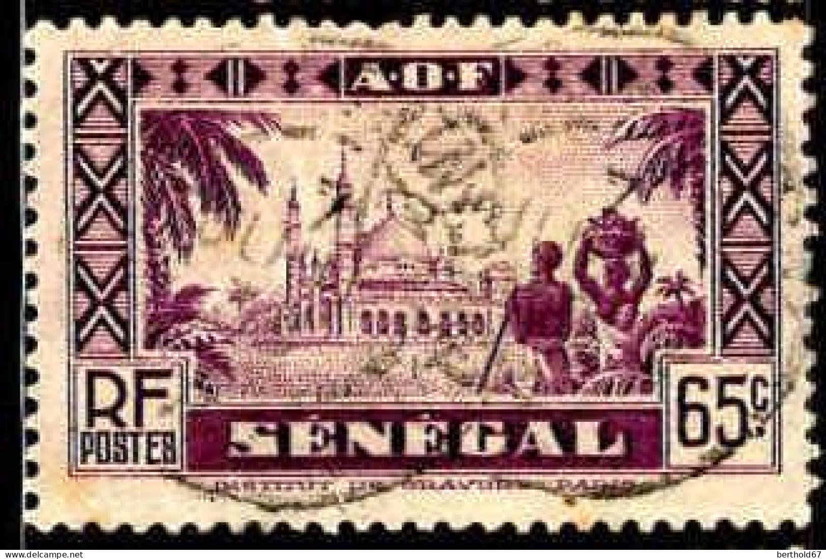 Sénégal Poste Obl Yv:126 Mi:131 Mosquée De Djourbel (Beau Cachet Rond) - Used Stamps