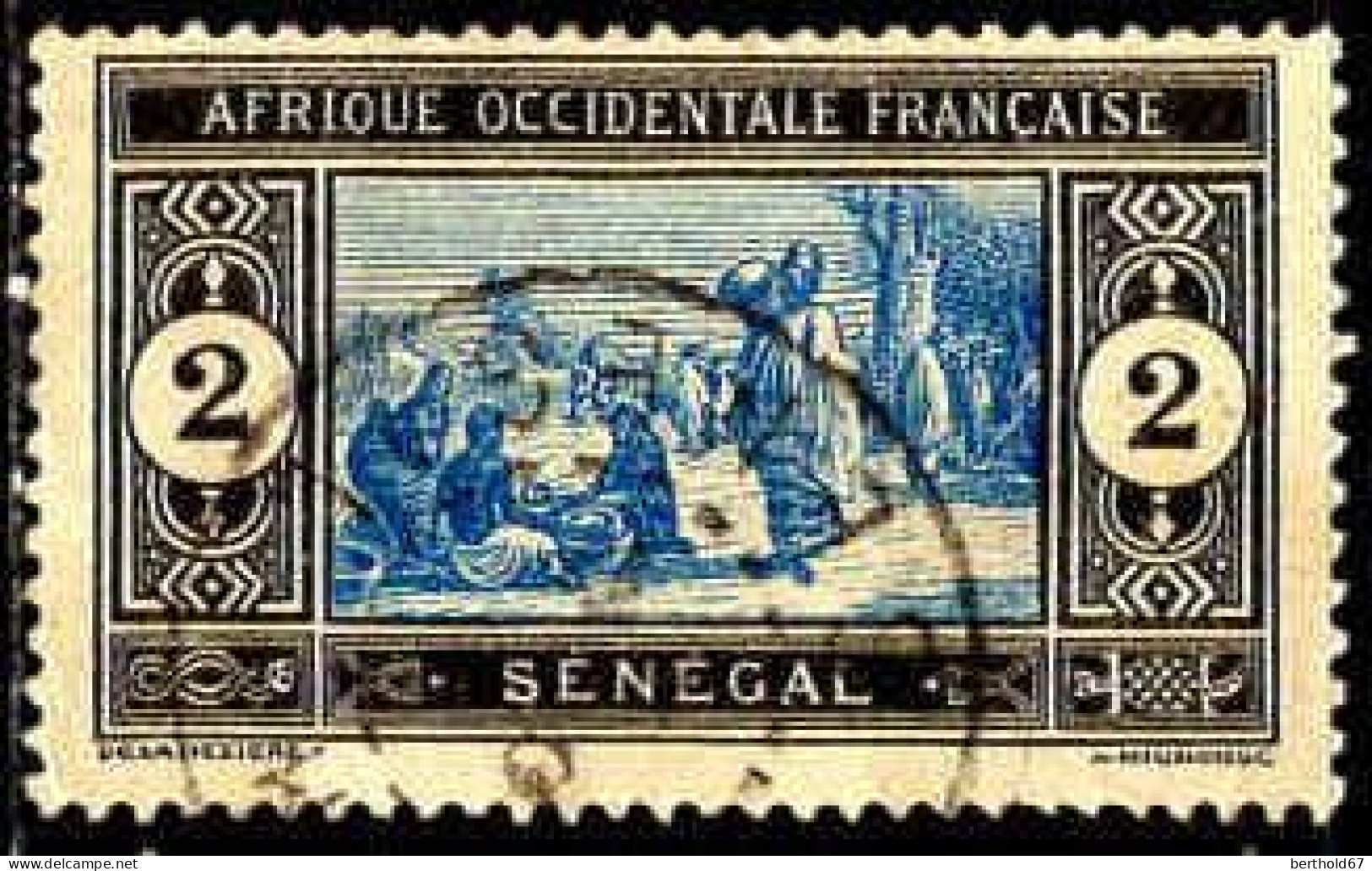 Sénégal Poste Obl Yv: 54 Mi:54 Marché Indigène (TB Cachet Rond) - Usati