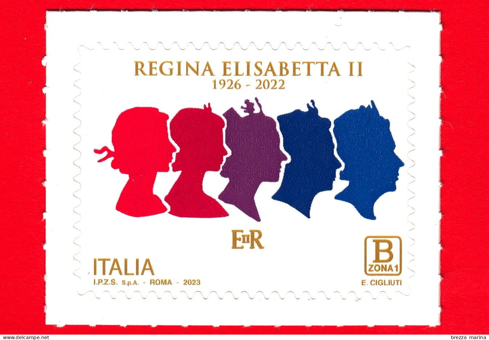 Nuovo - MNH - ITALIA - 2023 - Regina Elisabetta II Del Regno Unito (1926-2022) - Ritratto – B Zona 1 - 2021-...: Ungebraucht